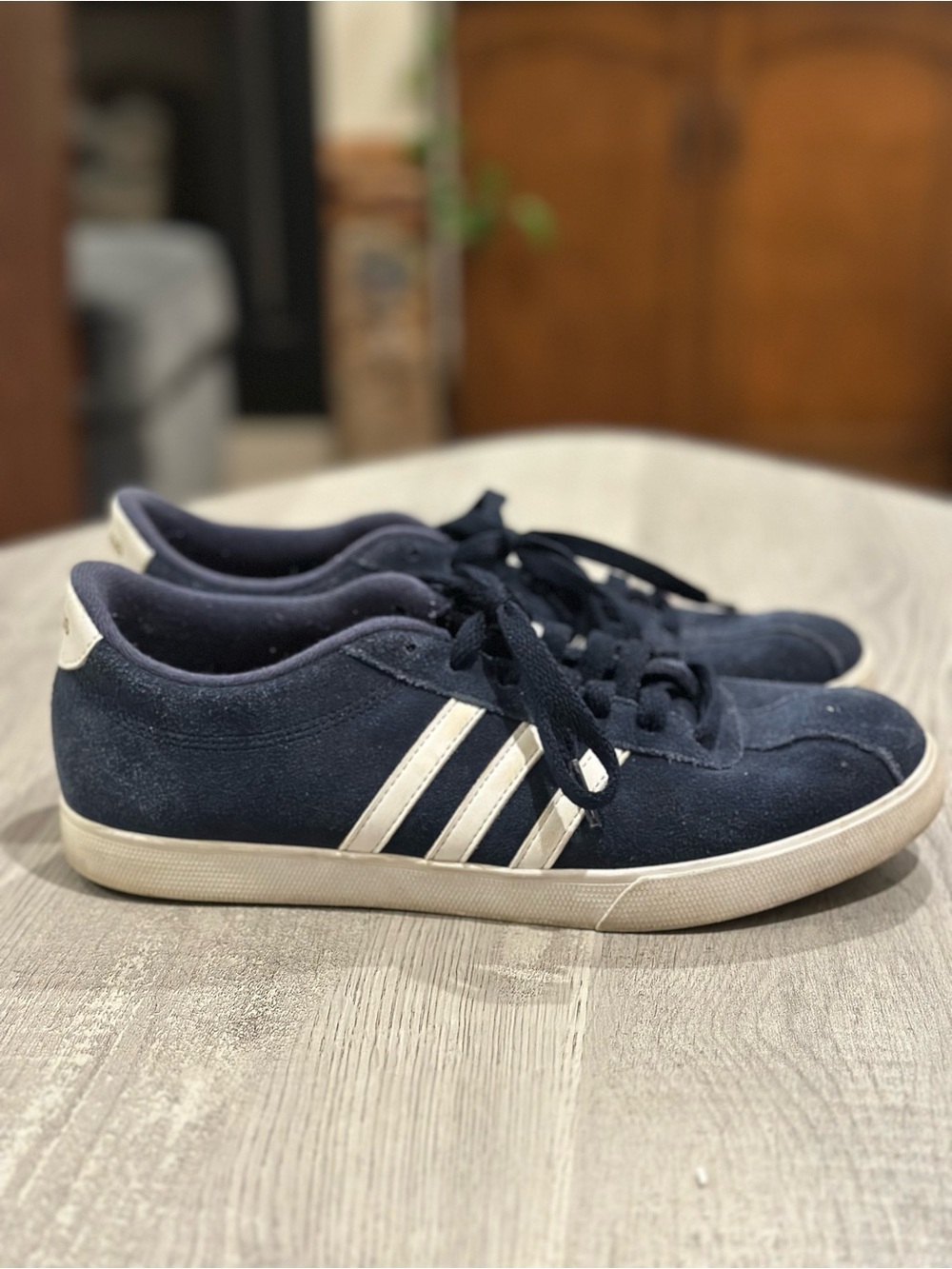 Adidas Courtset Navy Blue Suede Sneakers Women’s Size 8 AW4212